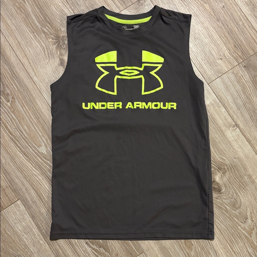 Under Armour Black Tank with Neon Yellow Logo
